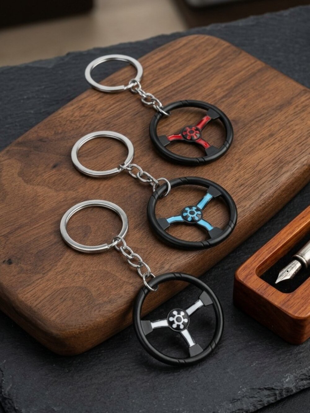 Racing Wheel Keychain
